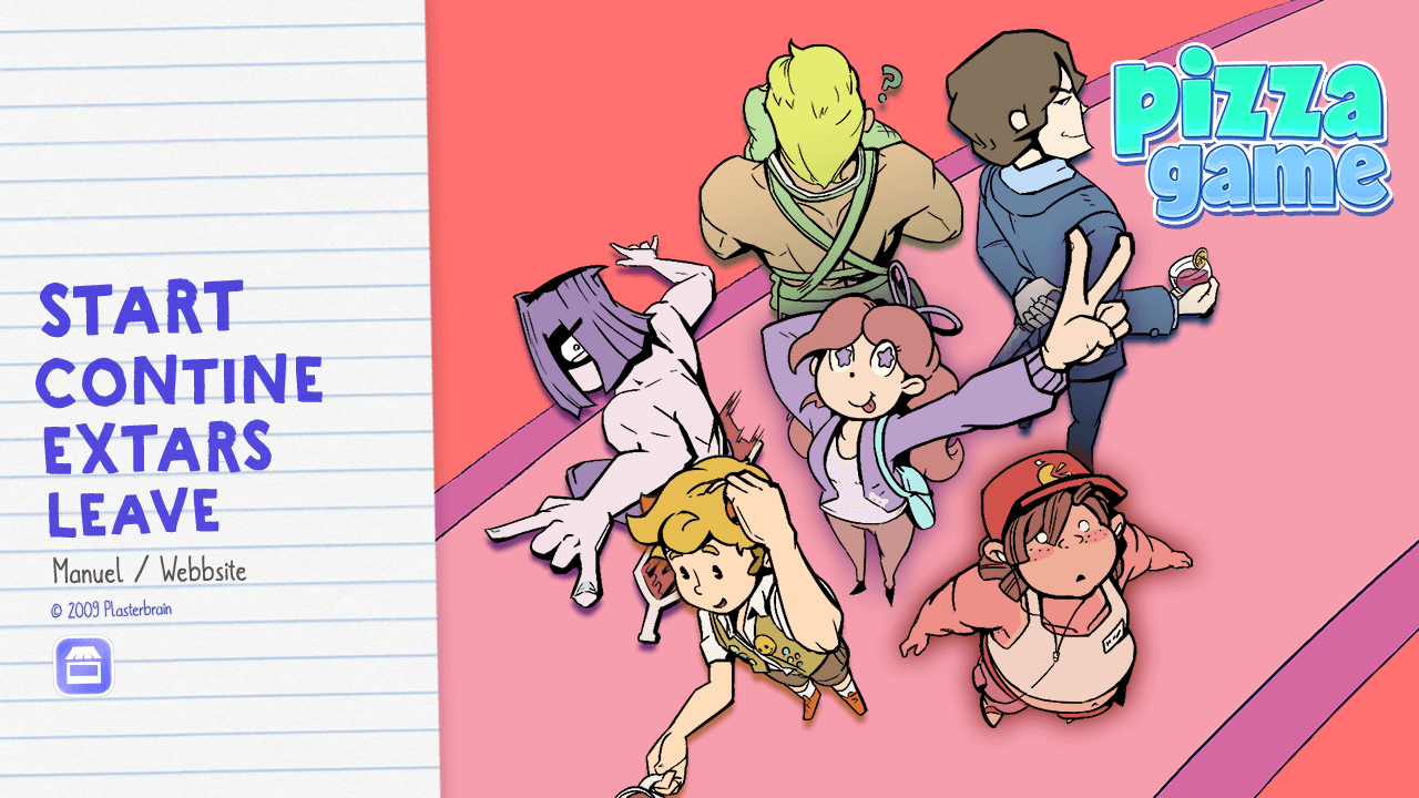 Pizza Game's main menu.